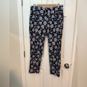 Cropped Cooper & Ella Black Floral Pants
